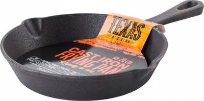 Tigan gize Texas Club, 20 cm, me dorezë metal, i zi
