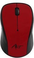 Maus Art MYART, wireless, USB, i zi dhe i kuq