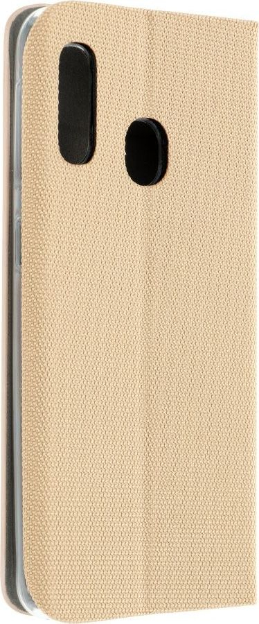 Kapotë portofol Case Sensitive për Samsung A20e, me magnet, me mbajtëse, ngjyrë ari