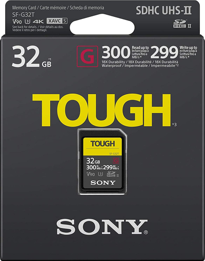 Kartë memorie Sony Tough SF-G32T SDHC, 32GB, UHS-II U3 V90, e zezë