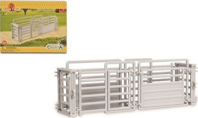 Играчка фармски ограден простор Collecta Farm Time порти за говеда, подвижни елементи, пластика, сива