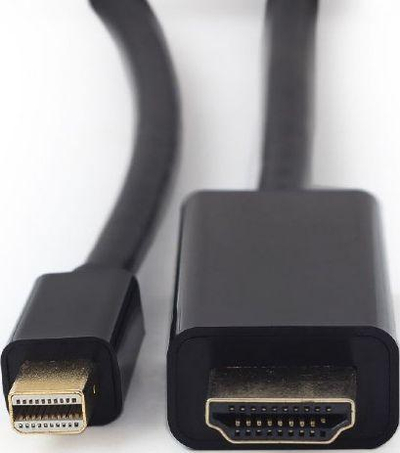 Kabllo Gembird (CC-mDP-HDMI-6), DisplayPort Mini në HDMI, 1.8 m, e zezë