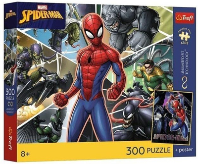 Puzzle Trefl Hidden Hero Spider Man, 300 copë, me poster, shumëngjyrësh