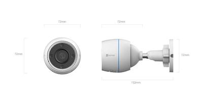Kamerë sigurie Ezviz H3, 3MP 2K, Wi-Fi, vizion nate me ngjyra