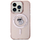 Mbajtëse telefoni Karl Lagerfeld IML Choupette MagSafe për iPhone 15 Pro Max, rozë transparente