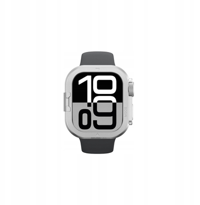 Kornizë mbrojtëse AmazingThing Titan Pro për Apple Watch 11 46mm, alumin, argjendtë