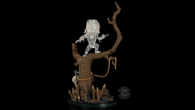 Figurë koleksionare QMx Predator Shiftsuit Variant Q-Fig Max Elite, dioramë xhungël, transparente