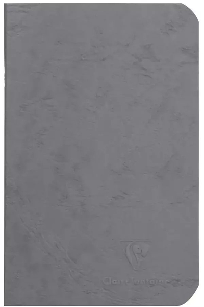 Bllok shënimesh Clairefontaine Age Bag, 9x14 cm, kapak i fortë, gri