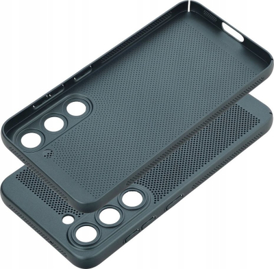 Kuti telefoni Breezy për Samsung Galaxy A55 5G, me vrima ajrimi, plastike, jeshile