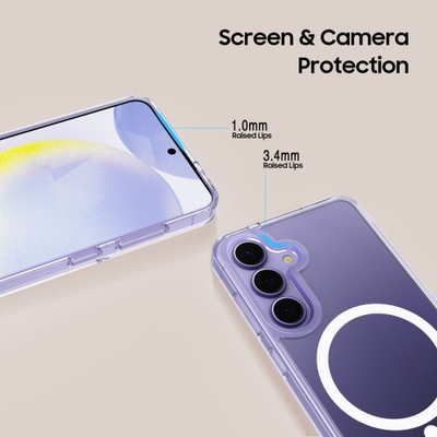 Futrollë Tech-Protect Flexair Hybrid për Samsung Galaxy A56 5G, transparente, me MagSafe