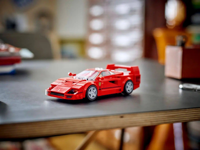 Lodër ndërtimi LEGO Ferrari F40 Supercar, set model ndërtimi, për ekspozim, shumëngjyrëshe