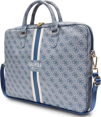 Çantë laptopi Guess 4G Printed Stripes, 15.6", PU, blu