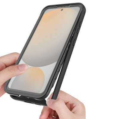 Mbulesë telefoni Tech-Protect Defense MagSafe, Galaxy S25, dy-pjesëshe, e zezë