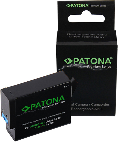 Bateri kamerë PATONA Premium, për GoPro Hero 9 Hero 10, 1730mAh, e zezë