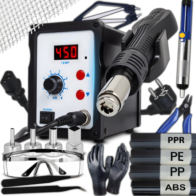 Stacion saldimi me ajër të nxehtë Retoo 858D, 700W, 100-480°C, i zi