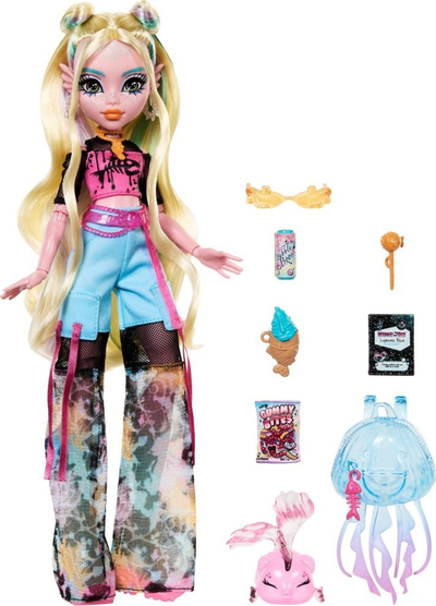 Kukull Monster High Lagoona Blue, me artikulime, me gëzhoja