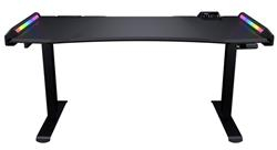 Tavolinë COUGAR E-MARS RGB, 1531x770x745-1195mm, 2xUSB 3.0 &amp; USB-C, e zezë