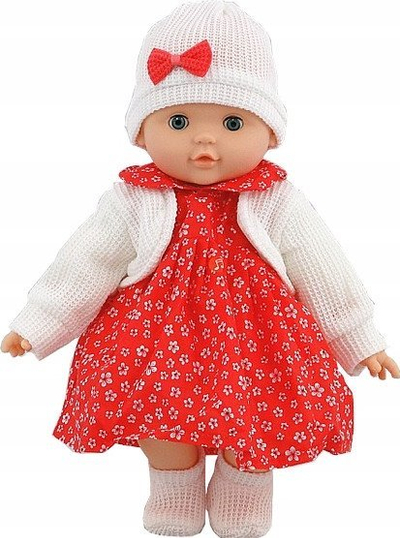Kukull bebe Adar 516724, 40cm, me zë polonisht, rozë gri