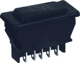 Buton universal për xhama elektrikë PRK0014, 5 kontakte, ndriçim i kuq, i zi