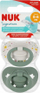 Qetsus për bebe NUK Signature, silikon pa BPA, 0-6 mujsh, set 2 copë, jeshile