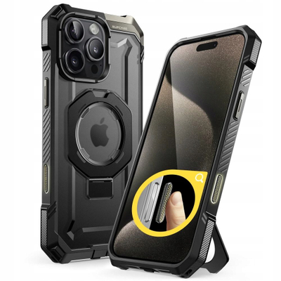 Këllëf telefoni SUPCASE UB Grip për iPhone 16 Pro 6.3", me MagSafe, i zi