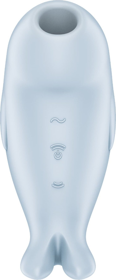 Stimulues klitorisi Satisfyer Seal You Soon, me puls ajri edhe dridhje, silikon, blu