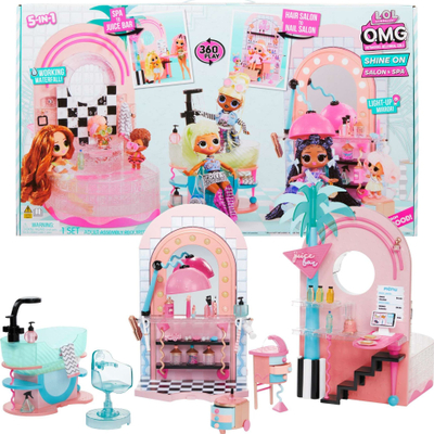 Set loje LOL Surprise OMG Shine On Salon and Spa, 5 në 1, me 65 surpriza, multicolor