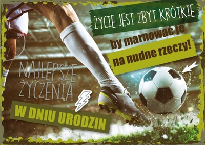 Kartolinë urimi Armin Style GM-586, ditëlindje, futboll, shumëngjyrëshe