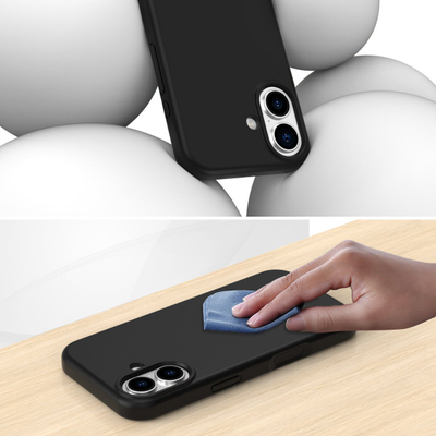 Mbështjellës silikoni 4smarts Cupertino për iPhone 17, MagSafe, i zi