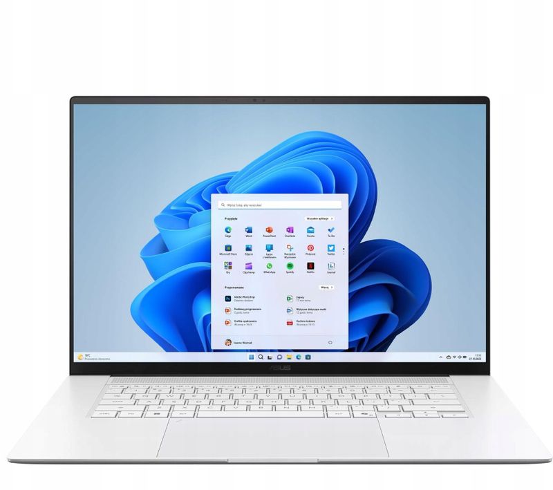 Laptop ASUS Zenbook, ekran 120Hz, i bardhë