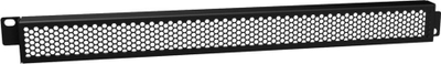 Panel rack Caymon BSG01H, 19", 1U, i shpuar, i zi