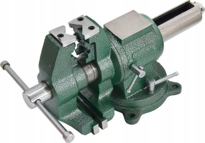 Mengene multifunksionale Awtools SG 4" 100mm, bazë rrotulluese 360°, gize sferoidale, blu