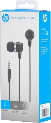 Kufje HP DHE-7000, in ear, me mikrofon, me kontroll volumi, të zeza