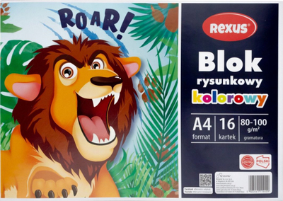 Fletore vizatimi Wektor A4, 16 fletë me ngjyra, set 10 copë