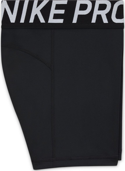 Pantallona të shkurtra sportive Nike Pro Big Girls 3", Dri FIT, për goca, të zeza