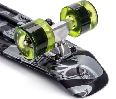 Skateboard Meteor Multicolor Skulls 22607, plastik, rrota poliuretani, i zi