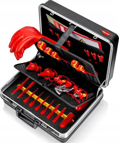 Set veglash Knipex EV Tool Case, 29 pjesë, i izoluar VDE, me kuti transporti