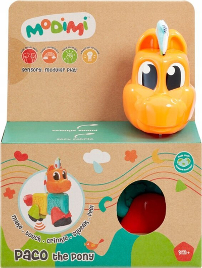 Set lodrash sensorike Modimi Paco the Pony, 6 pjesë, për foshnje 10 muaj+