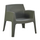 Karrige lounge oborri SLEEK HM6365.05, polipropilen, 62x68x73 cm, jeshile ulliri e errët