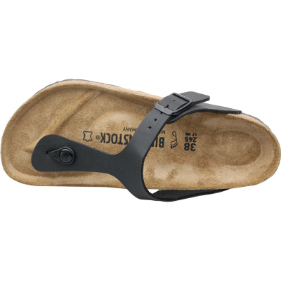 Чевли Birkenstock Gizeh W 43691, веганска микрофибра, ѓон од природна плута, црни