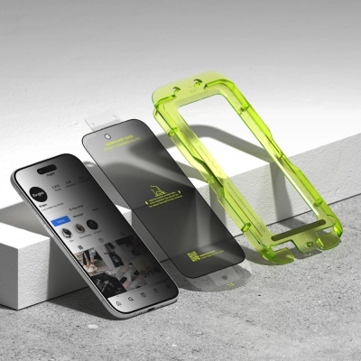 Xham mbrojtës Ringke Easy Slide, privacy, 2 copë, për iPhone 17 Air, i zi