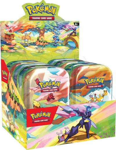 Set letra Pokemon TCG Vibrant Paldea Mini Tin, 10 kuti, për koleksion