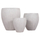 Set vazo dekorative Gardener HM4728, 3 copë, FiberClay, ngjyrë çimento