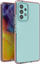Mbulesë xheli Hurtel Spring Case për Samsung Galaxy A73, TPU fleksibël, transparente, kornizë rozë e çelët