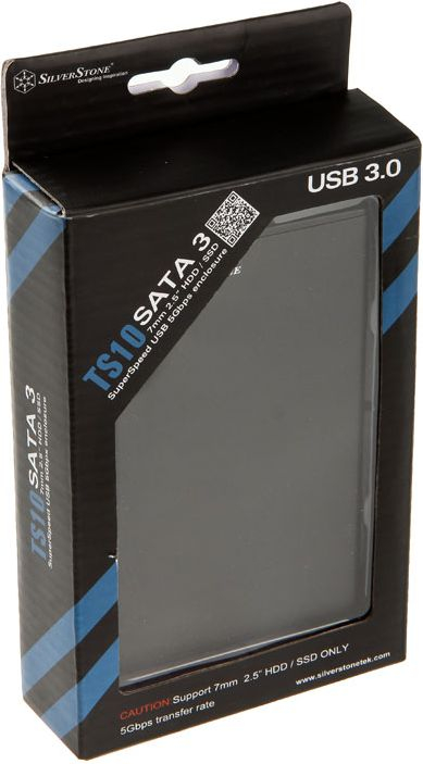 Kuti e jashtme SilverStone Treasure TS10, 2.5", SATA 6Gb/s, USB 3.0, e zezë
