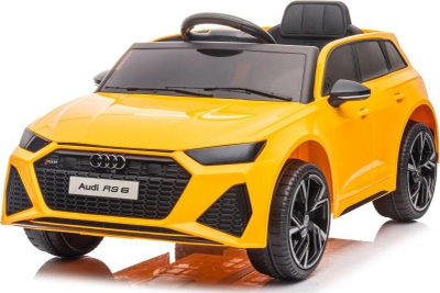 Makina elektrike për kalamaj Lean Cars Audi RS6 BRD-2118, bateri 12V, dy motorë, e verdhë