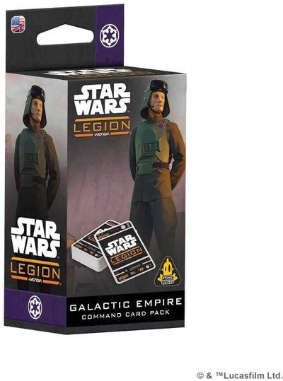 Set letra komandimi Asmodee Star Wars Legion Galactic Empire Command Card Pack, 2 lojtarë, 14+, shumëngjyrëshe