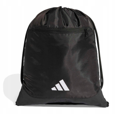 Çantë sporti Adidas Tiro me litar, 13.8L, poliester i ricikluar, e zezë