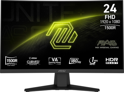 Monitor MSI MAG 244C , 23.6", Full HD, 180Hz, i zi