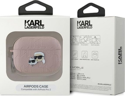 Заштитна кутија Karl Lagerfeld Monogram Karl &amp; Choupette, за AirPods Pro 2, розова